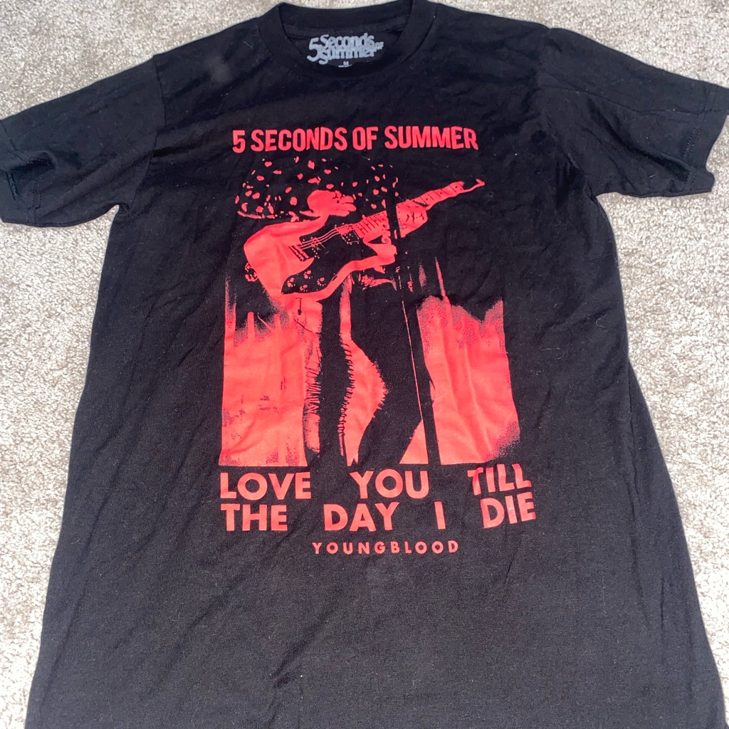 5 Seconds Of Summer Black Tee